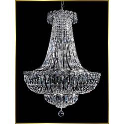 12 lights crystal chandelier in polished chrome finish